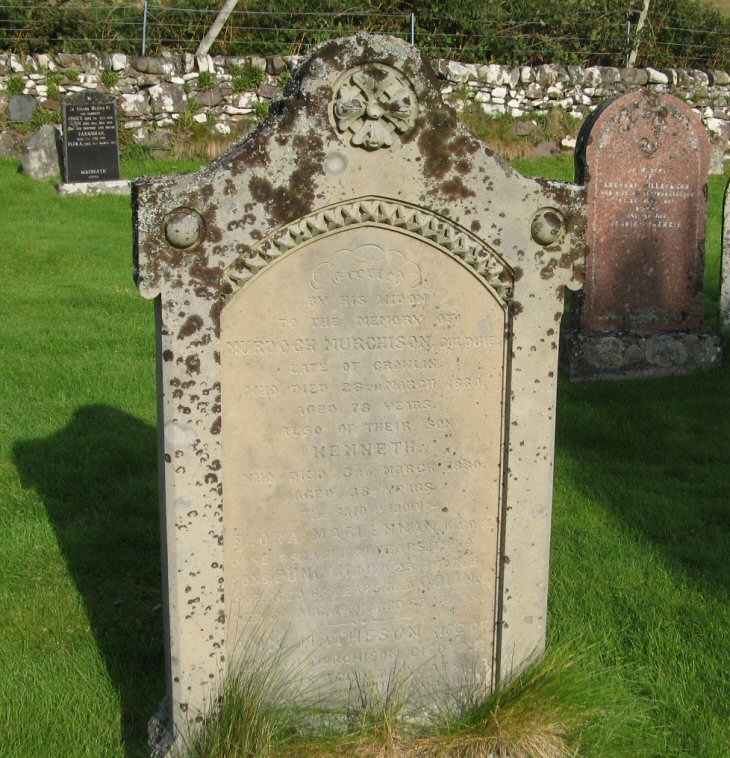 Photo of headstones/Flora MacLennan d1891 hdstn AX